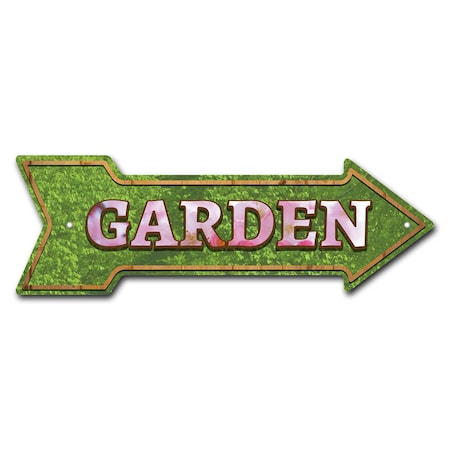 Signmission Garden Arrow Sign Funny Home Decor 36in Wide P-ARROW12-999852